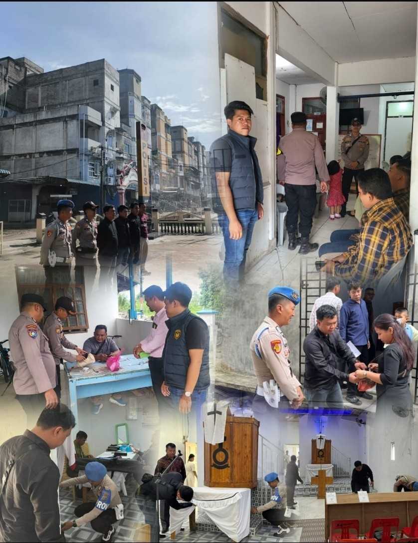 Polsek Kateman Amankan Ibadah Kenaikan Isa Almasih, Jemaat Beribadah dengan Khusyuk