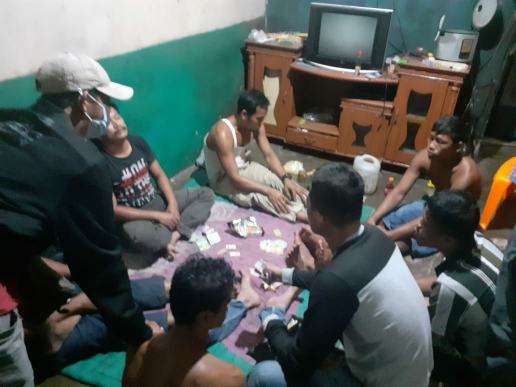 6 Pelaku Judi Domino Diamankan Polsek Tapung di Wilayah Desa Petapahan