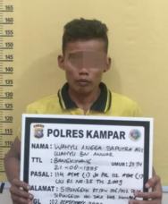 Resnarkoba Polres Kampar Ringkus Seorang Pengedar Shabu di Kampung Godang