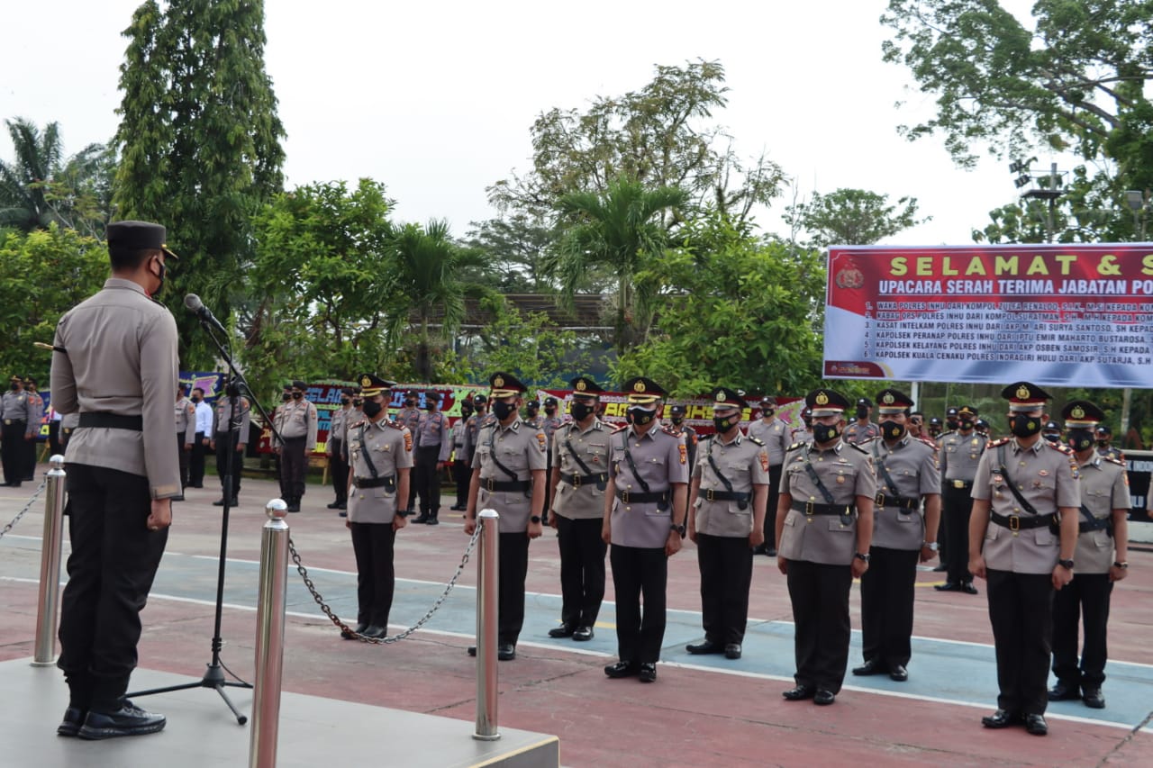 Sejumlah PJU Sertijab, Ini Pesan Kapolres Inhu