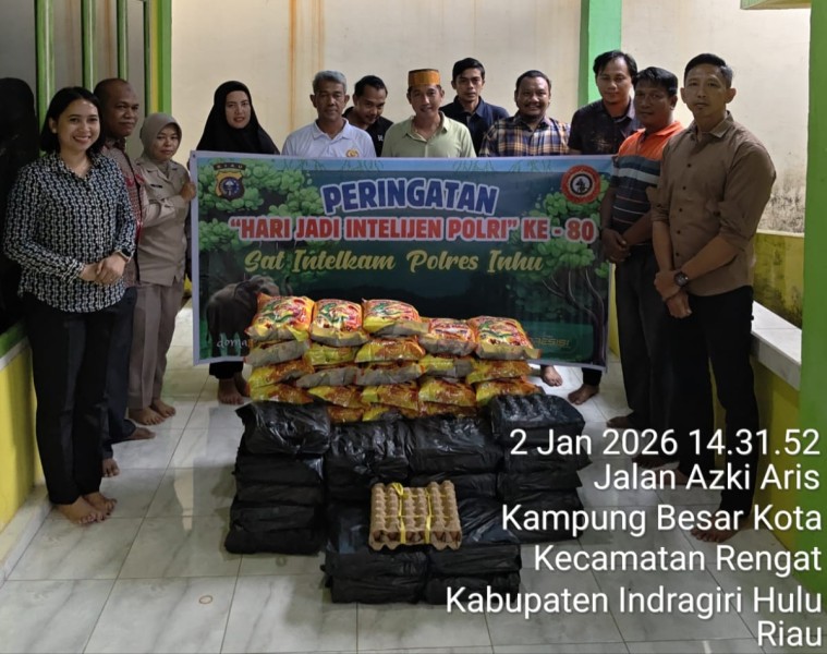 Berbagi Informasi Dan Pengalaman Warnai Bakti Sosial HUT Intelijen 80 Polres Inhu