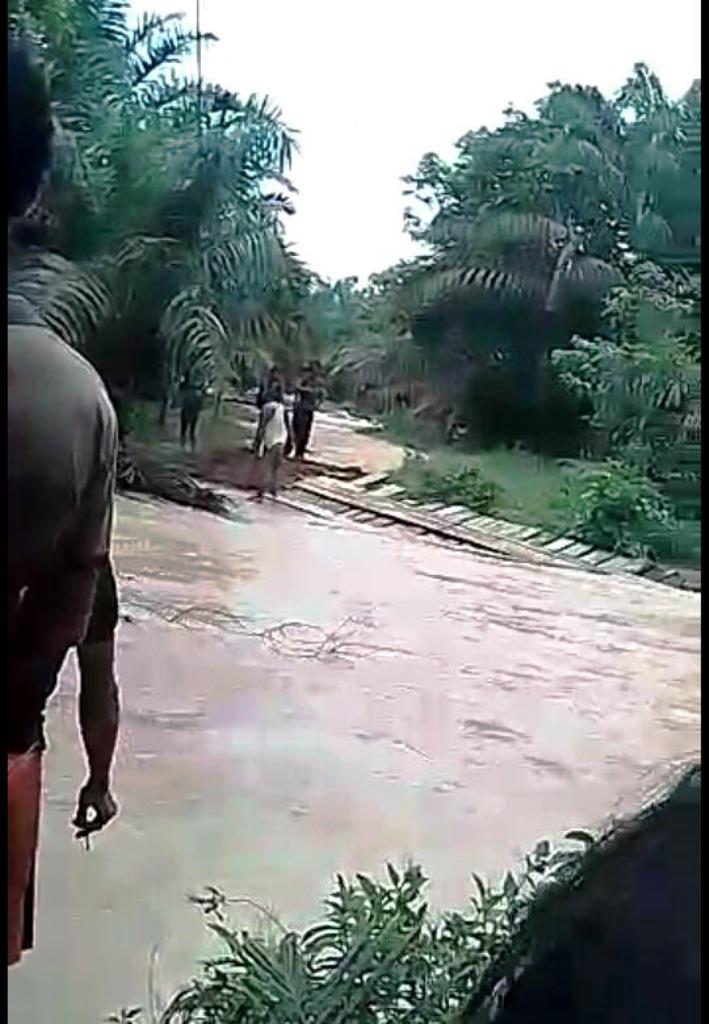 Dihantam Banjir, Jembatan di Desa Talang Pring Jaya Putus, Ini Videonya