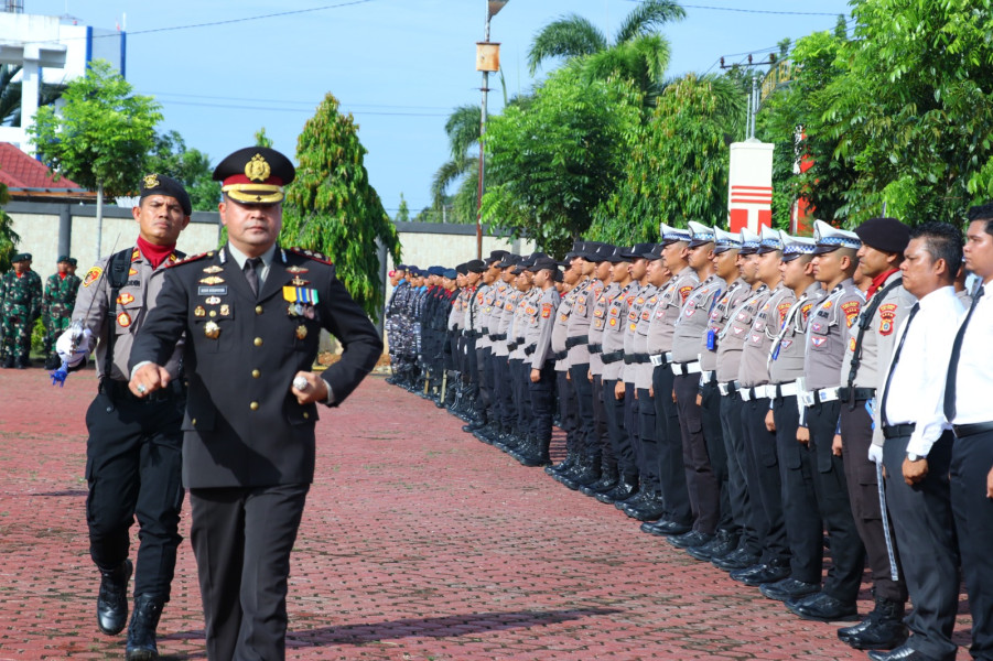 Kapolres Aceh Utara Pimpin Upacara Hari Bhayangkara ke-78