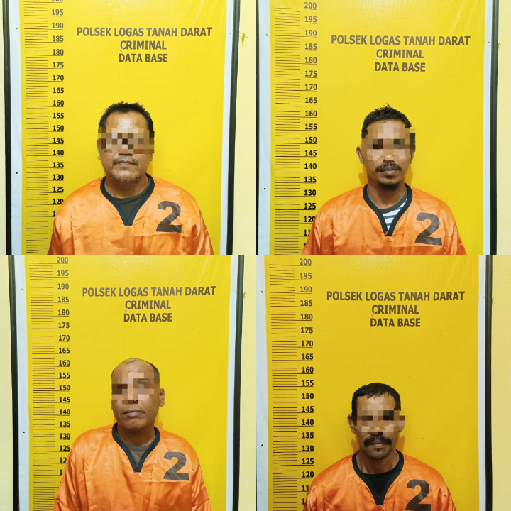 Polsek LTD Amankan 4 Pelaku Pencurian Di Areal PT.RAPP Desa Rambahan Kecamatan Logas Tanah Darat Kuansing