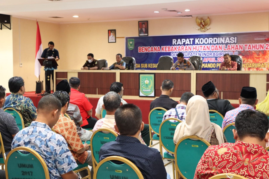 Rakor Kesiapansiagaan Karhutla 2023, Ini Himbauan Sekda Inhu untuk Peserta Rakor