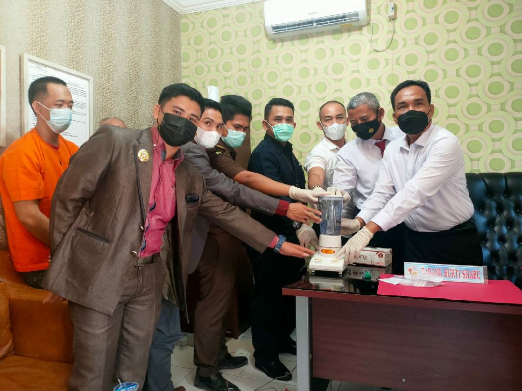 Resnarkoba Polres Kampar Musnahkan Barang Bukti Narkotika Jenis shabu Seberat 37,9 Gram