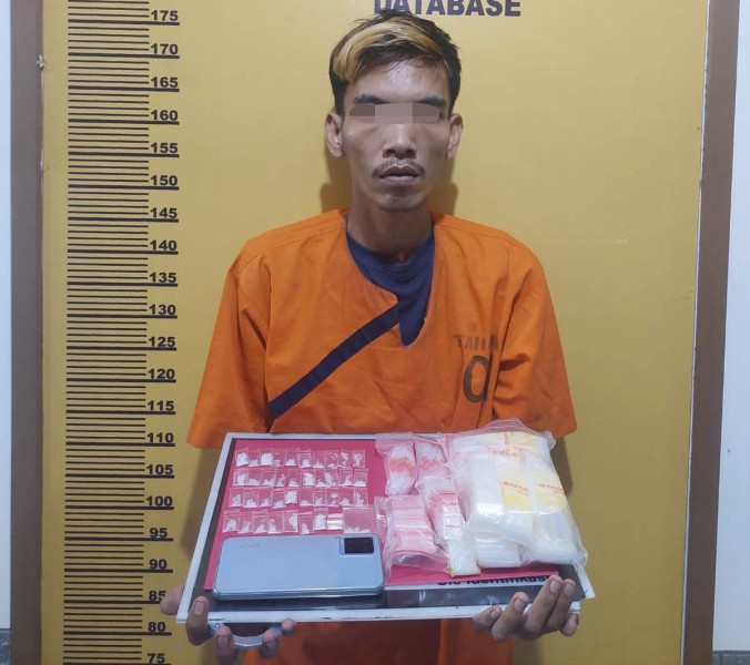 Polres Inhu Ringkus Pengedar 8,56 Gram Sabu di Kambesko, Rengat