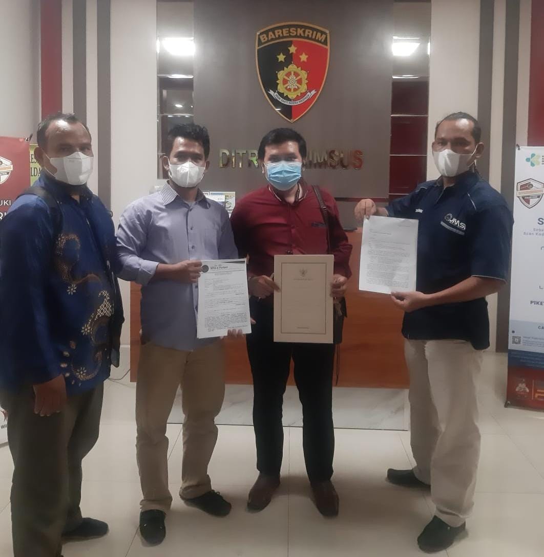 Penasehat Hukum KPA Gubri Laporkan Larshen Yunus dan RiauAndalas.com ke Polda Riau