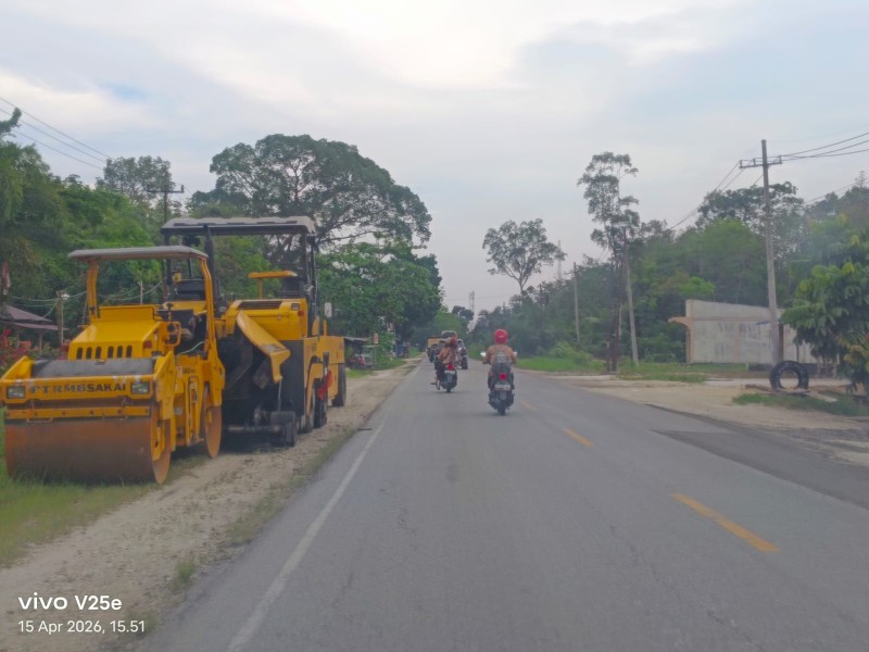 BPJN Riau Siapkan Anggaran Rp90 Miliar,   Perbaikan Jalan Nasional Dikebut Jelang MTQ Riau di Kuansing