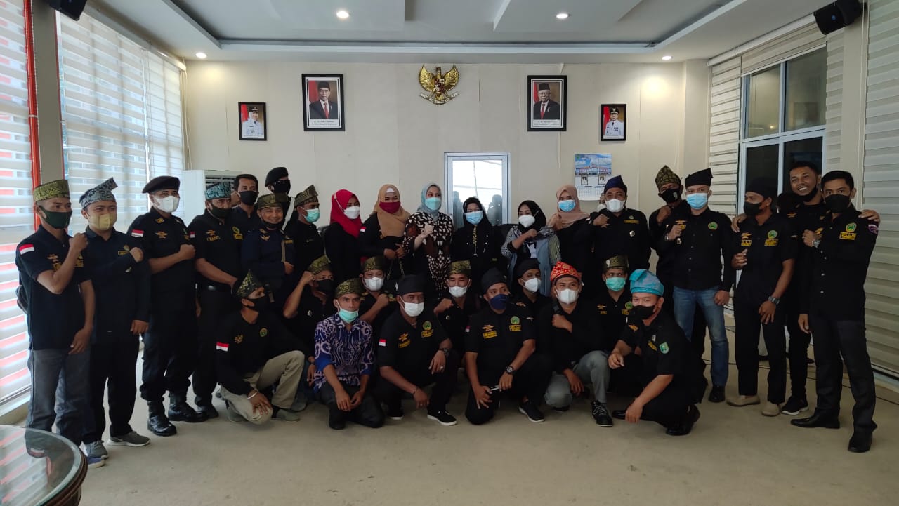 Silaturahmi Lembaga Laskar Melayu Bersatu Disambut Hangat Bupati Inhu, Rezita Meylani Yopi