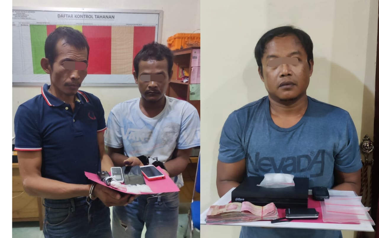 Dalam Hitungan Jam,  Tiga Pengedar Sabu Diringkus Polsek Seberida