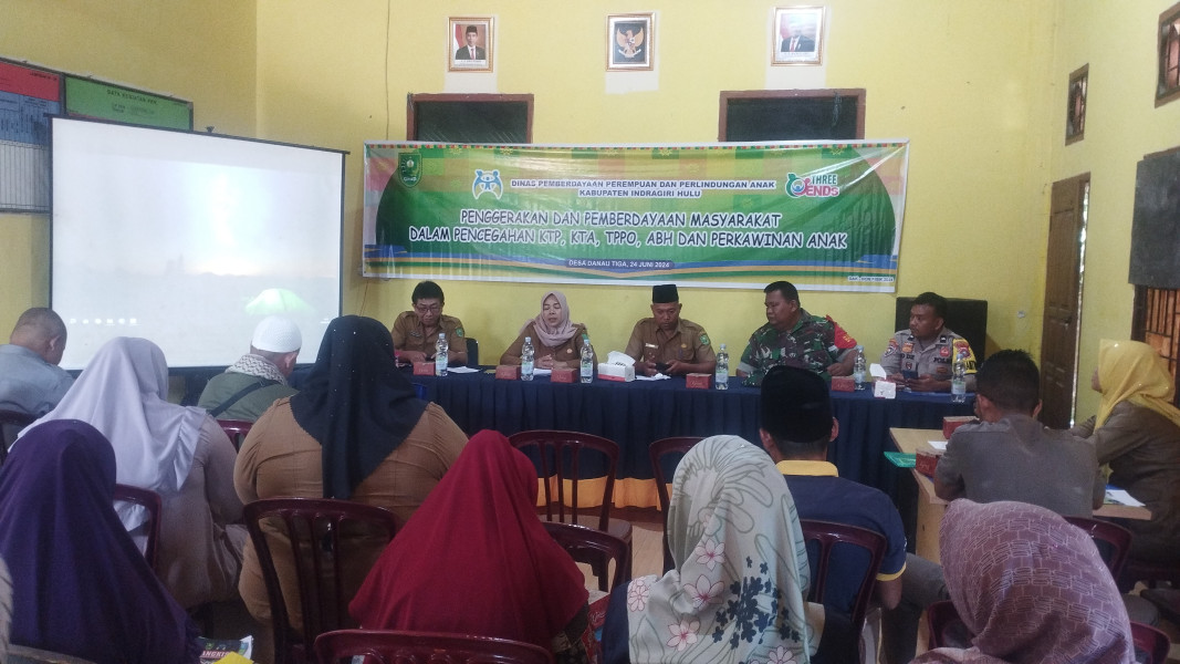 Dinas P3A Kabupaten Inhu, Gelar Sosialisasi Tentang Pencegahan KTP/A, TPPO, ABH dan Perkawinan Anak