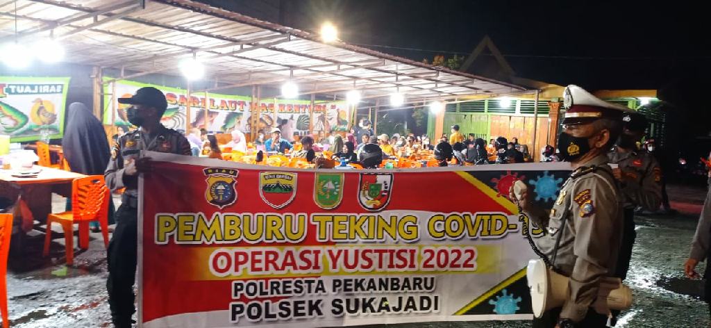 Polsek Sukajadi Gelar Ops Yustisi Pengamanan Prokes dan Himbauan Percepatan Vaksinasi
