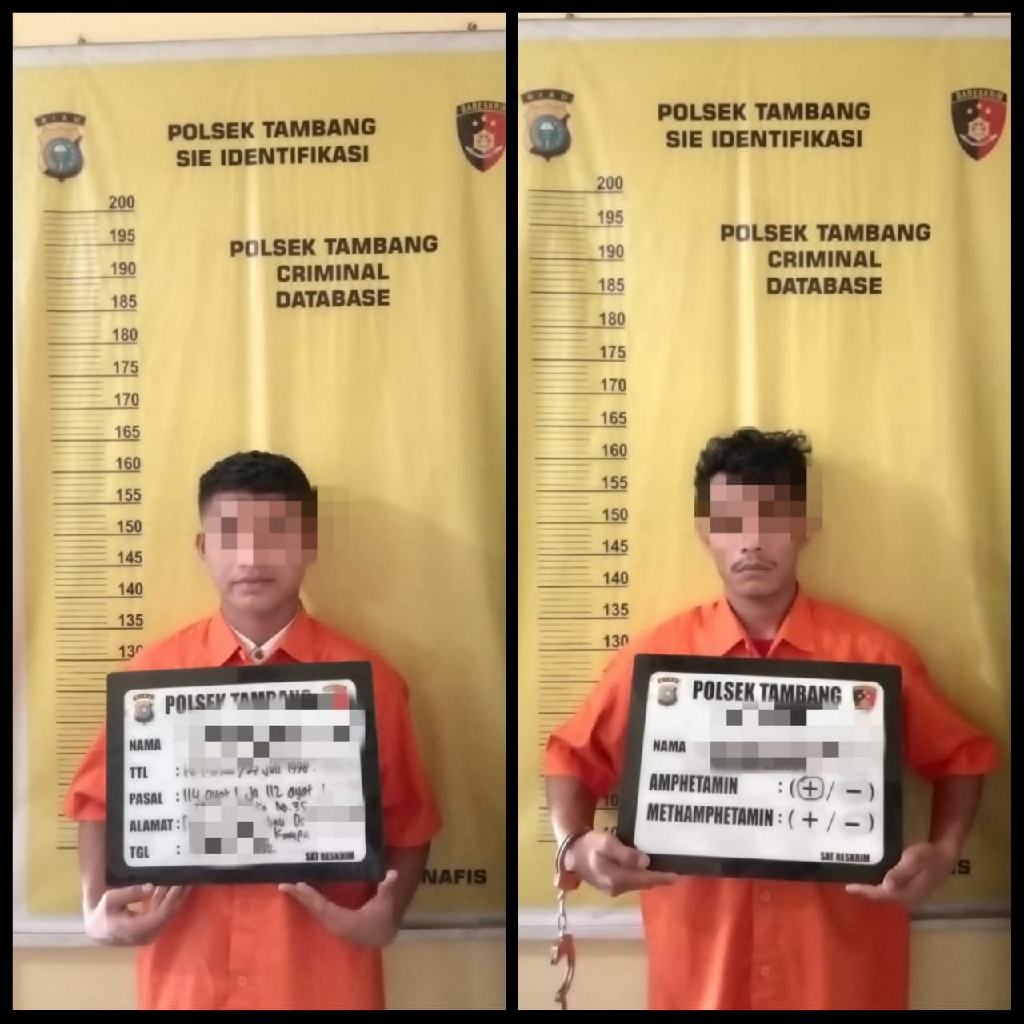 2 Pemakai Narkoba Diringkus Polsek Tambang di Lapangan Bola Kaki