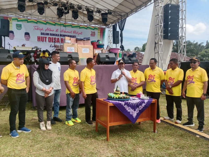 Fachrudin Siregar Hadiri HUT ke-25 Desa Rambah, Dorong Semangat Bangkit Bersama dan Maju