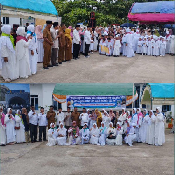 FKGRA Rayon 2 Inhu, Gelar Manasik Haji Kecil Dihalaman Kantor Desa Seresam