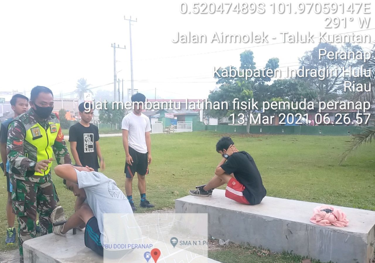 Akhir Pekan Koptu Wanudin Bina Remaja Peranap Latihan Fisik