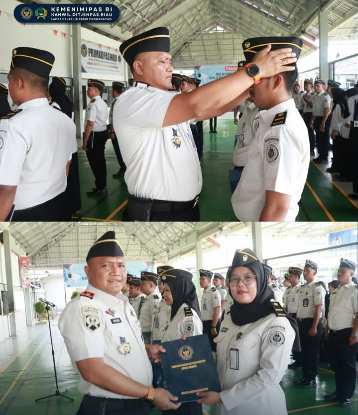 Apel Pagi Penuh Apresiasi, Lapas Pasir Pangaraian Beri Kenaikan Pangkat dan Penghargaan Kinerja