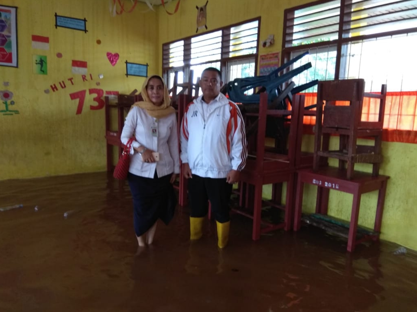Banjir Menggenangi 32 Sekolah di Inhu, Ini Rinciannya