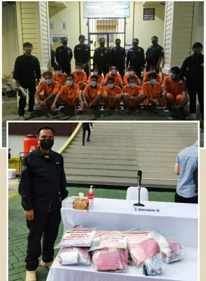 Operasi Antik 2021 Polres Kampar, Ungkap 34 Kasus Narkoba dan Amankan 42 Tersangka