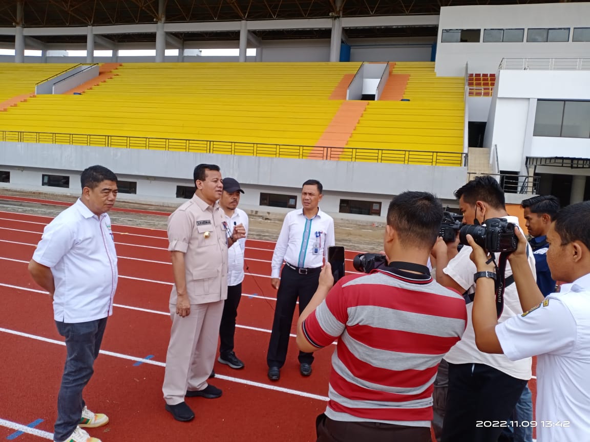Cek Kesiapan Sport Center Plt Bupati Kuansing Sudah Hampir Final