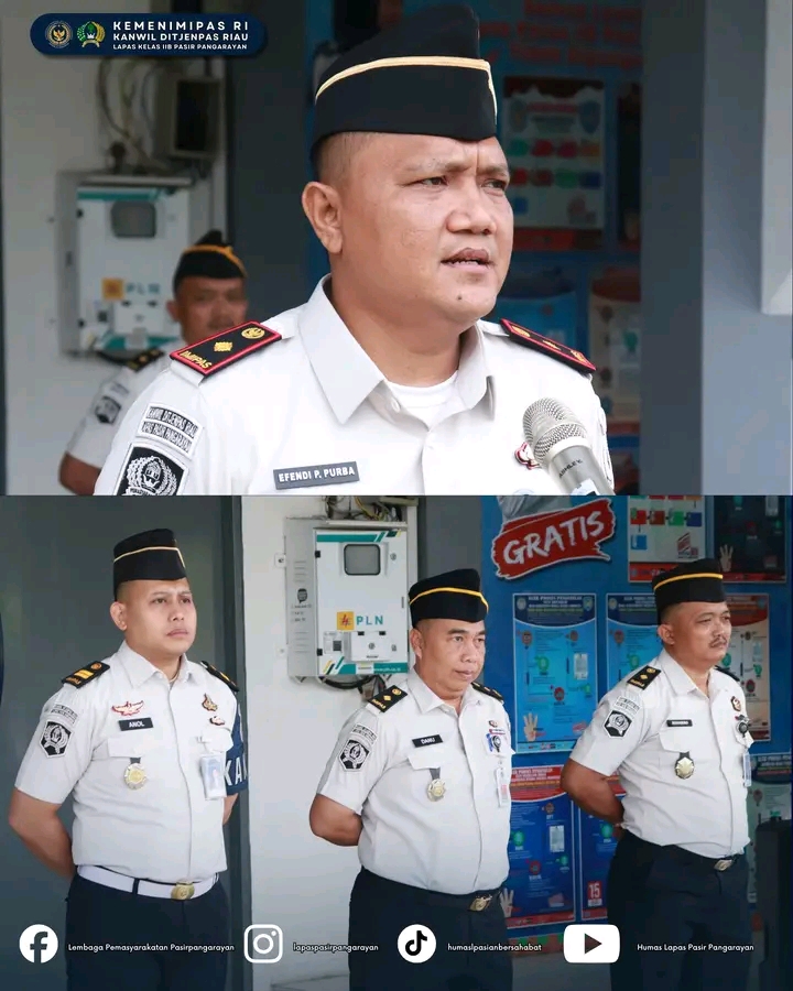 Apel Pagi Lapas Pasir Pangaraian: Kalapas Tekankan Integritas dan Kesiapan HBP ke-62