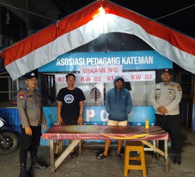 Polsek Kateman Gelar Sambang Pos Kamling di Kelurahan Tagaraja, Dorong Partisipasi Warga Jaga Keamanan