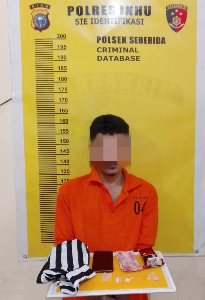 Polsek Seberida Kembali Amankan Pemuda Diduga Miliki Sabu 0,79 Gram di Desa Seresam