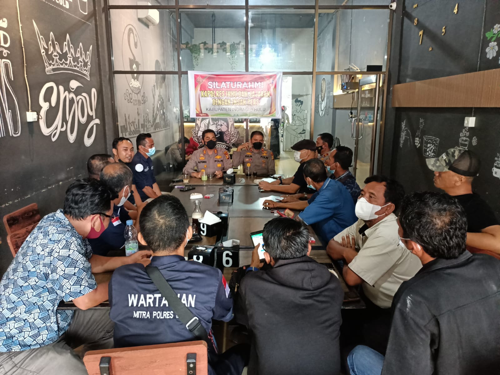 Dihari Sumpah Pemuda, Kapolres Inhu Silahturahmi Dengan Puluhan Wartawan