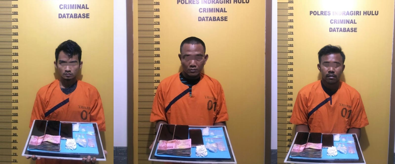 Tiga Pengedar Sabu Diamankan Satres Narkoba Polres Inhu di Air Molek