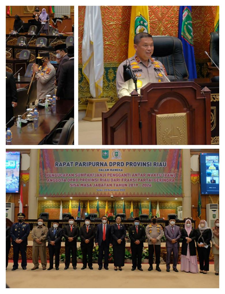 Pidato di Sidang Paripurna DPRD, Irjen Agung: Terimakasih Masyarakat Riau