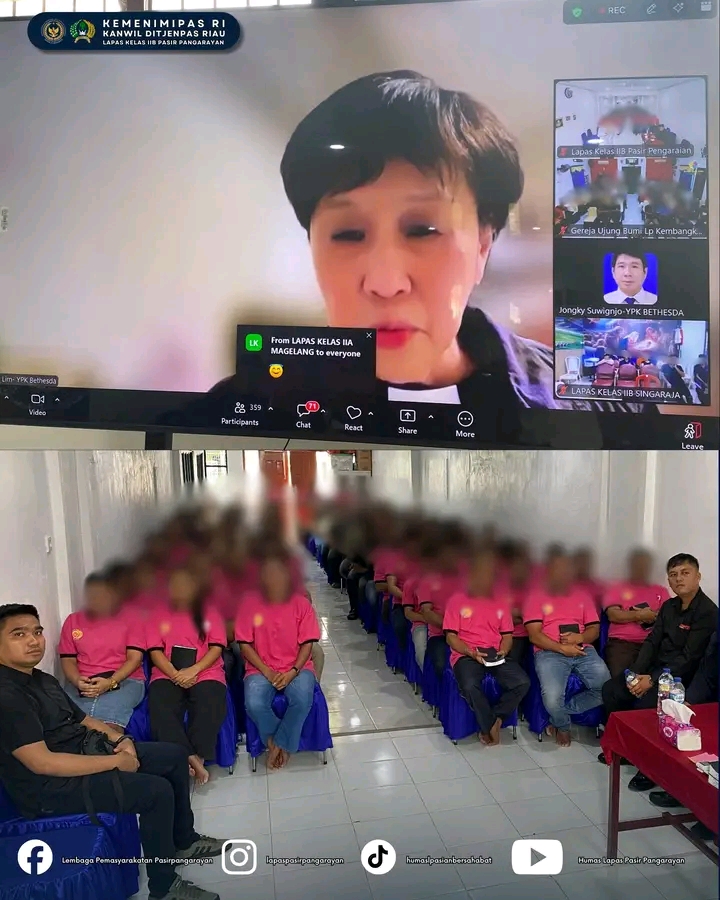 Warga Binaan Lapas Pasir Pangaraian Khusyuk Ikuti Ibadah Jumat Agung 2026 Secara Nasional via Zoom