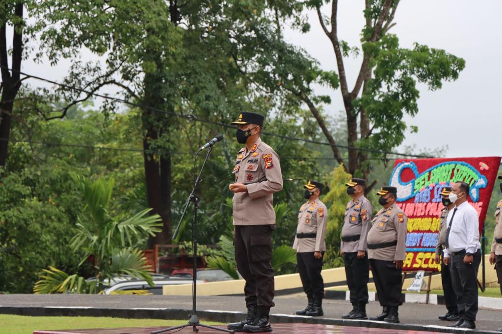Kapolres Kuansing Pimpin Serah Terima Jabatan Kabag Ren,Kasat Lantas dan Kapolsek Benai