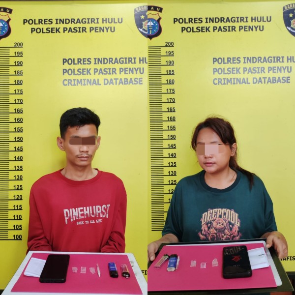 Buat Resah, Pasangan Kekasih ini Dilaporkan Warga Gegara Narkoba, Polsek Pasir Penyu Bergerak Cepat