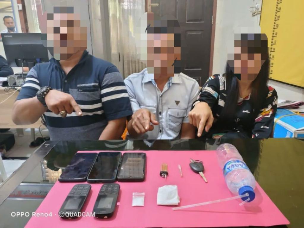 Satresnarkoba Polres Kampar Kembali Ringkus 3 Pelaku Narkoba di Wilayah Desa Silam
