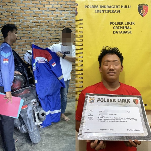 Begal Payudara Diringkus Polsek Lirik, Pelakunya Supir Perusahaan Swasta