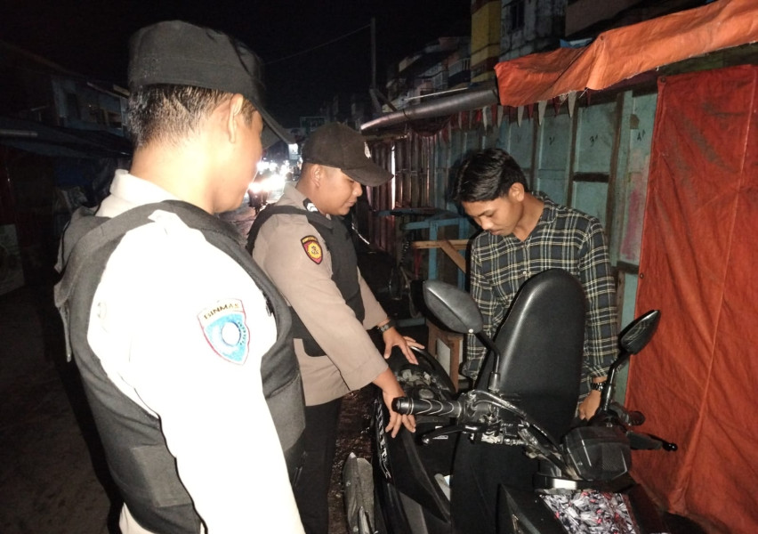 Polsek Kateman Gencar Melaksanakan Kegiatan Patroli Malam Dalam Rangka Rencana Kunjungan Presiden RI ke Riau