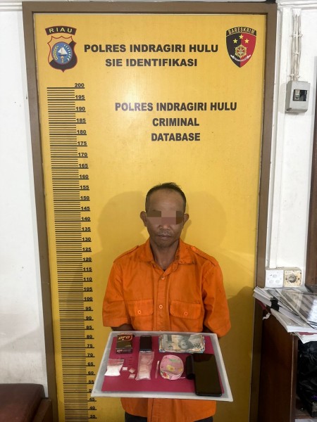 Jualan Narkoba di Kampung Sendiri, Sainit Diringkus Sat Narkoba Polres Inhu