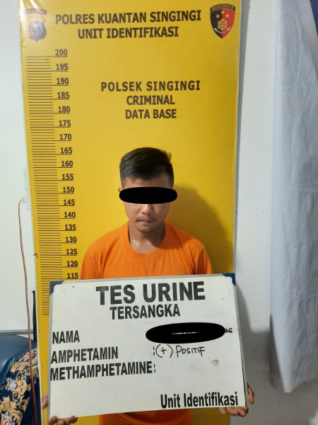 Polsek Singingi Menangkap 1 (satu) Orang Penjual Sekaligus Kurir Sabu Di Muara Lembu.