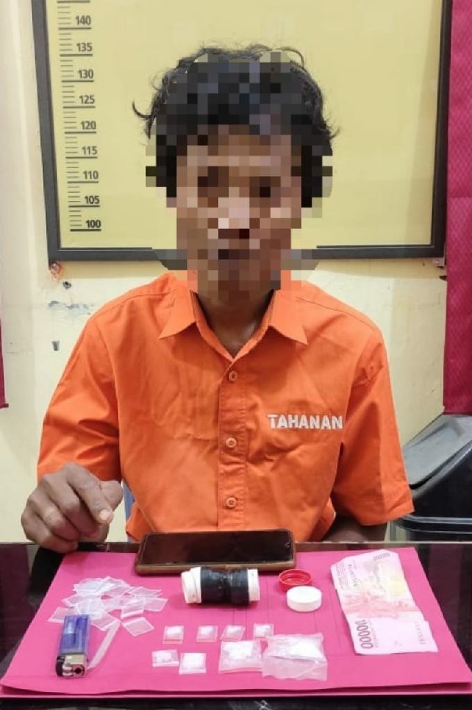 Polsek Tapung Hulu Tangkap Pengedar Shabu di Desa Sukaramai