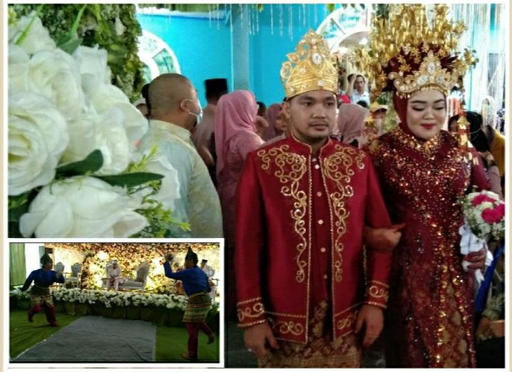 Tari Piring Meriahkan Pesta Pernikahan Windy dan Deni di Pekanbaru