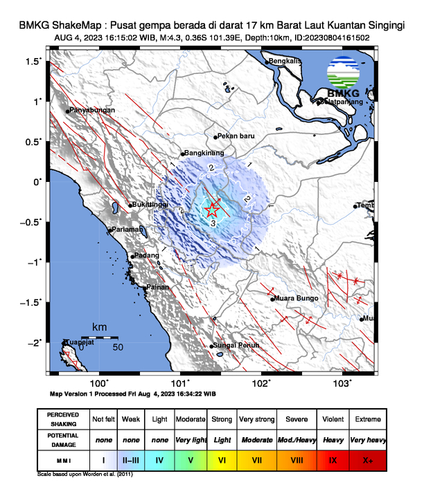 Gempa Bumi Kuantan Singingi Riau Jenis Gempa Dangkal