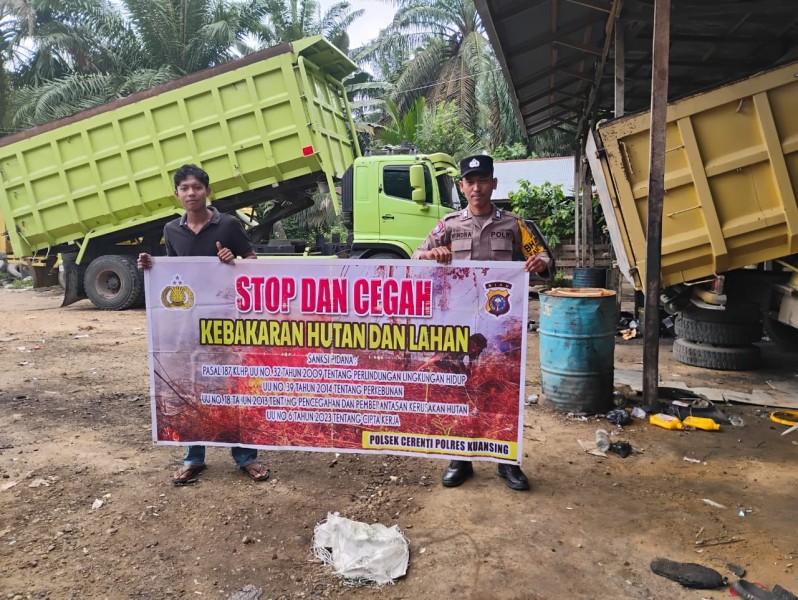 Polsek Jajaran Polres Kuansing Gencarkan Patroli dan Sosialisasi Cegah Karhutla