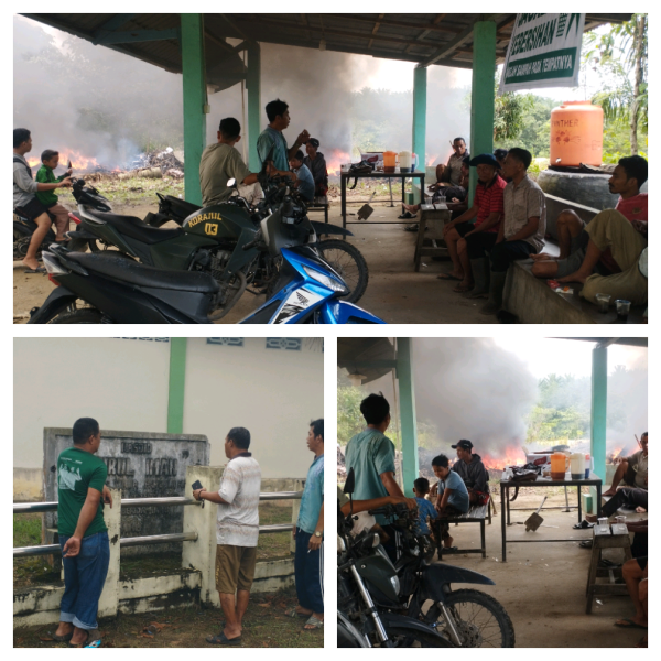 Ramadan Semakin Dekat, Jamaah Masjid Nurul Iman Berapit Gotong Royong Bersihkan Masjid dan Lingkungan