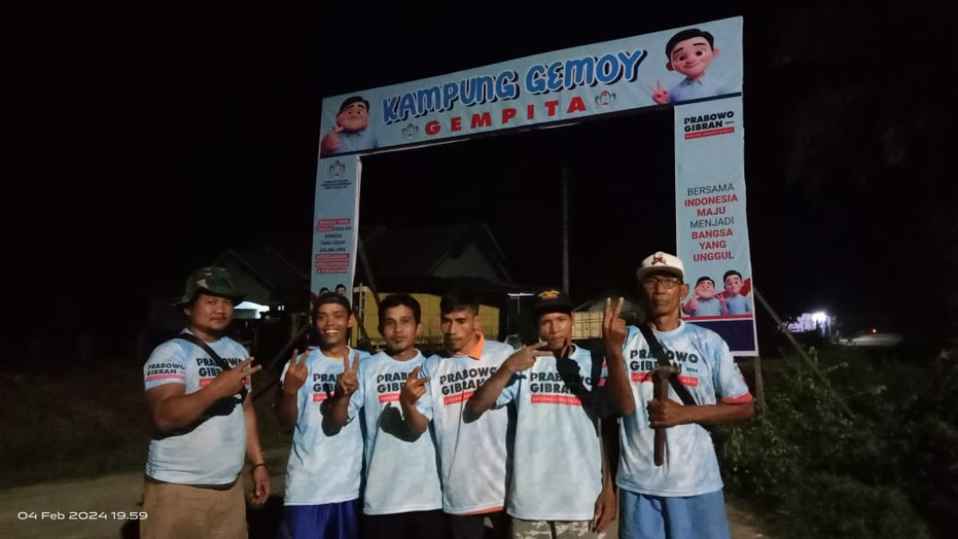Ajak Masyarakat Coblos Prabowo-Gibran, Relawan GEMPITA RIAU di Kuansing Buat Lomba Kampung Gemoy
