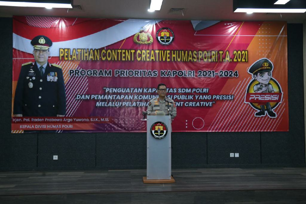 Jalankan 100 Hari Program Prioritas Kapolri, Humas Polri Gelar Pelatihan Konten Kreatif