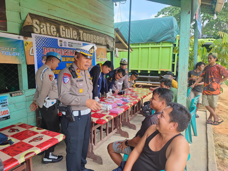 Operasi Keselamatan, Puluhan Sopir Kendaraan Angkutan Umum di Inhu Tes Urine