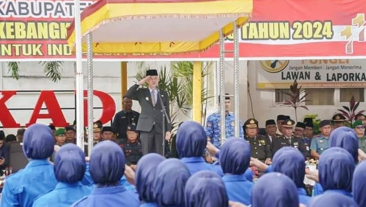 Bupati Rohil Bertindak Sebagai Inspektur Upacara Harkitnas ke-116