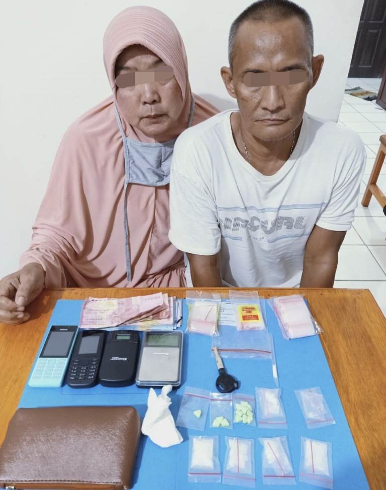Miliki Narkoba Jenis Shabu dan Ekstacy, Oknum ASN Diskominfo Inhu dan Suaminya Ditangkap  Polisi