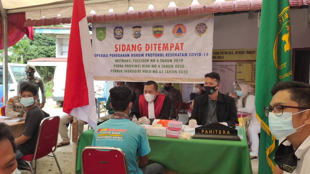 Ini Hasil Operasi Yustisi Covid-19 di Bundaran Tugu Patin Pematang Reba